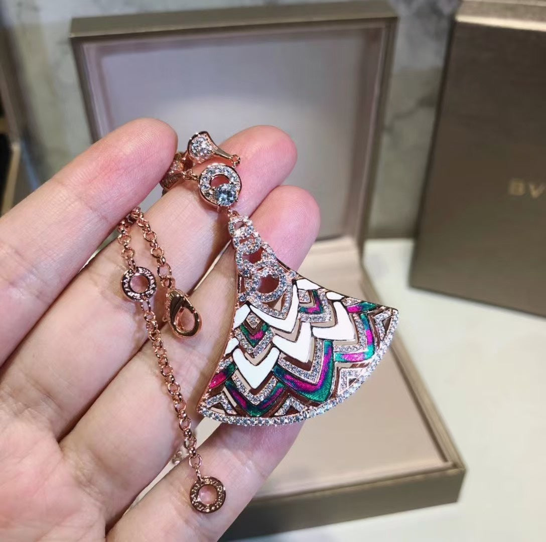 BVL Camouflage Necklace Pink Gold