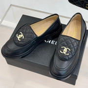 Chanel 2026 Double C High-Heeled Loafers Leather Sheepskin 826099