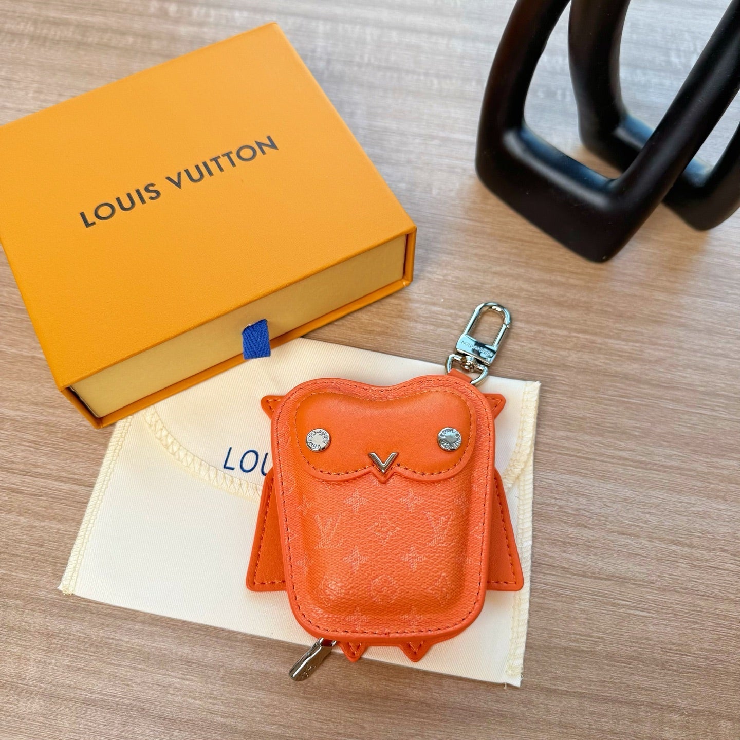 LV Owl Charm Canvas