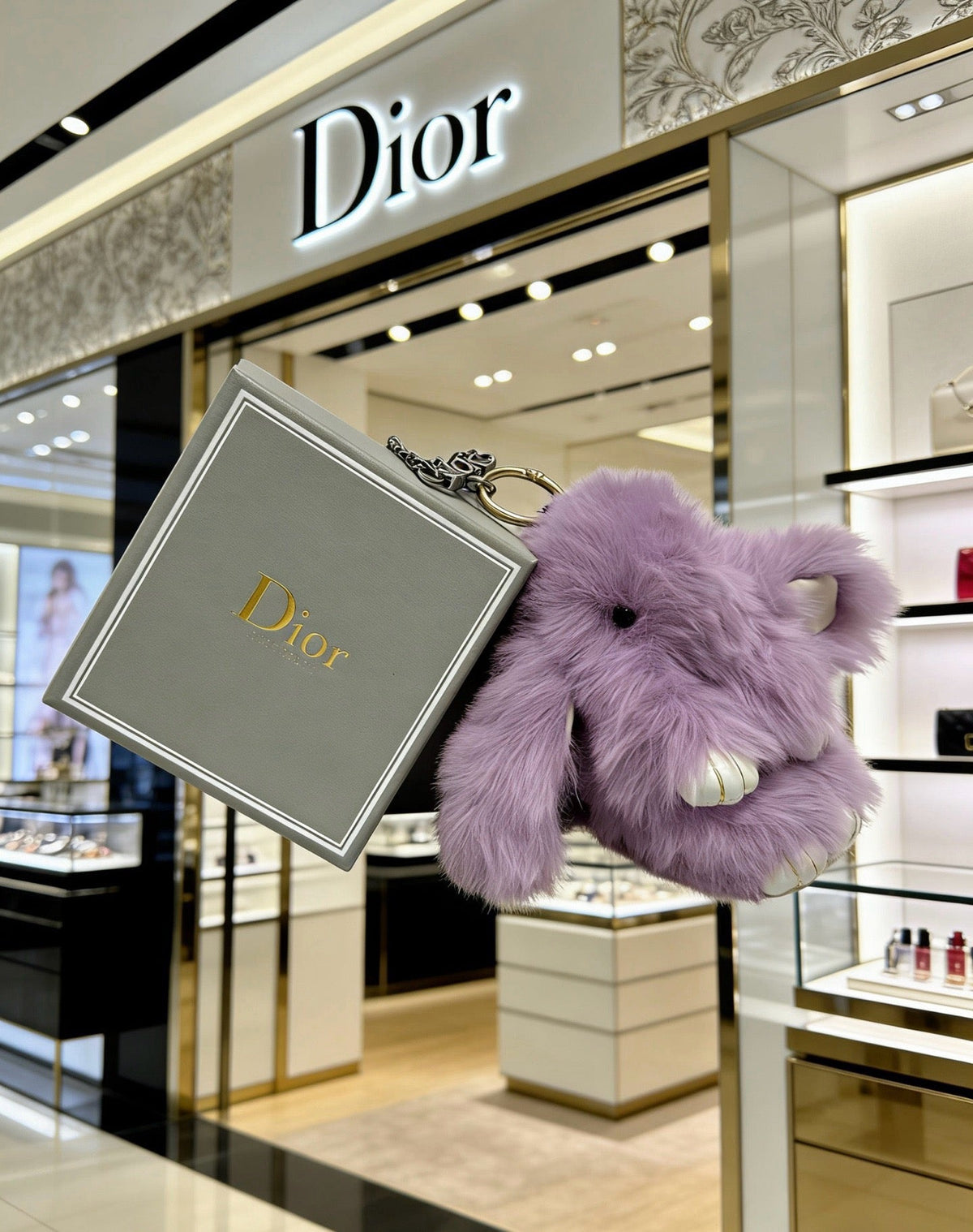 Dior Purple Rabbit Charm