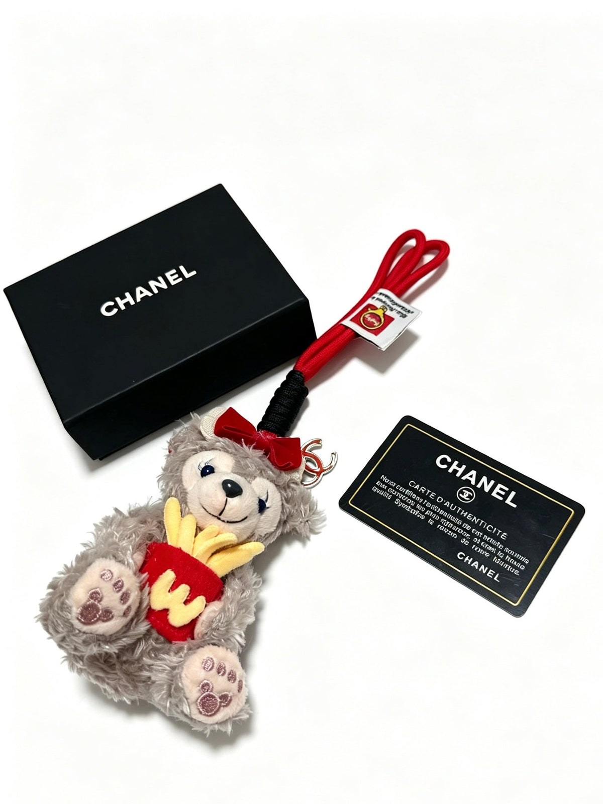 Chanel Plush Bear Charm With Potato Chips