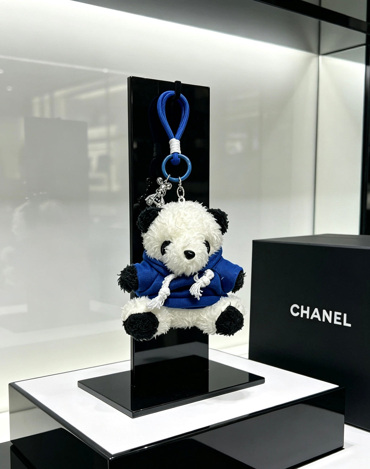 Chanel White Blue Bear Charm