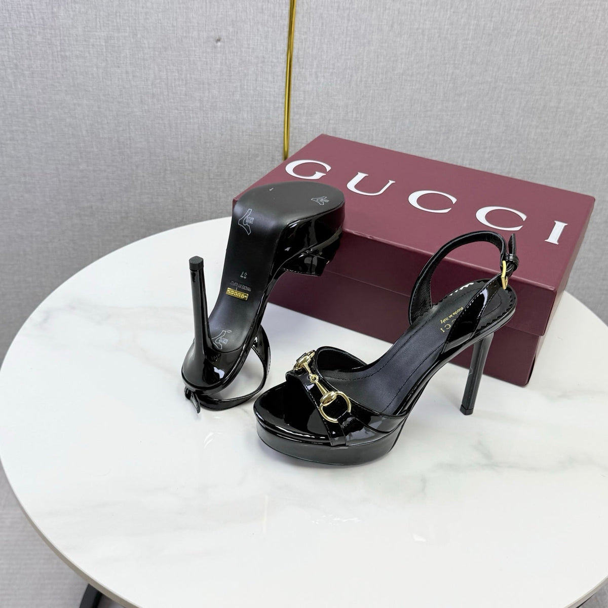 Gucci 2026 Donna Platform Sandal 100mm Leather 973321