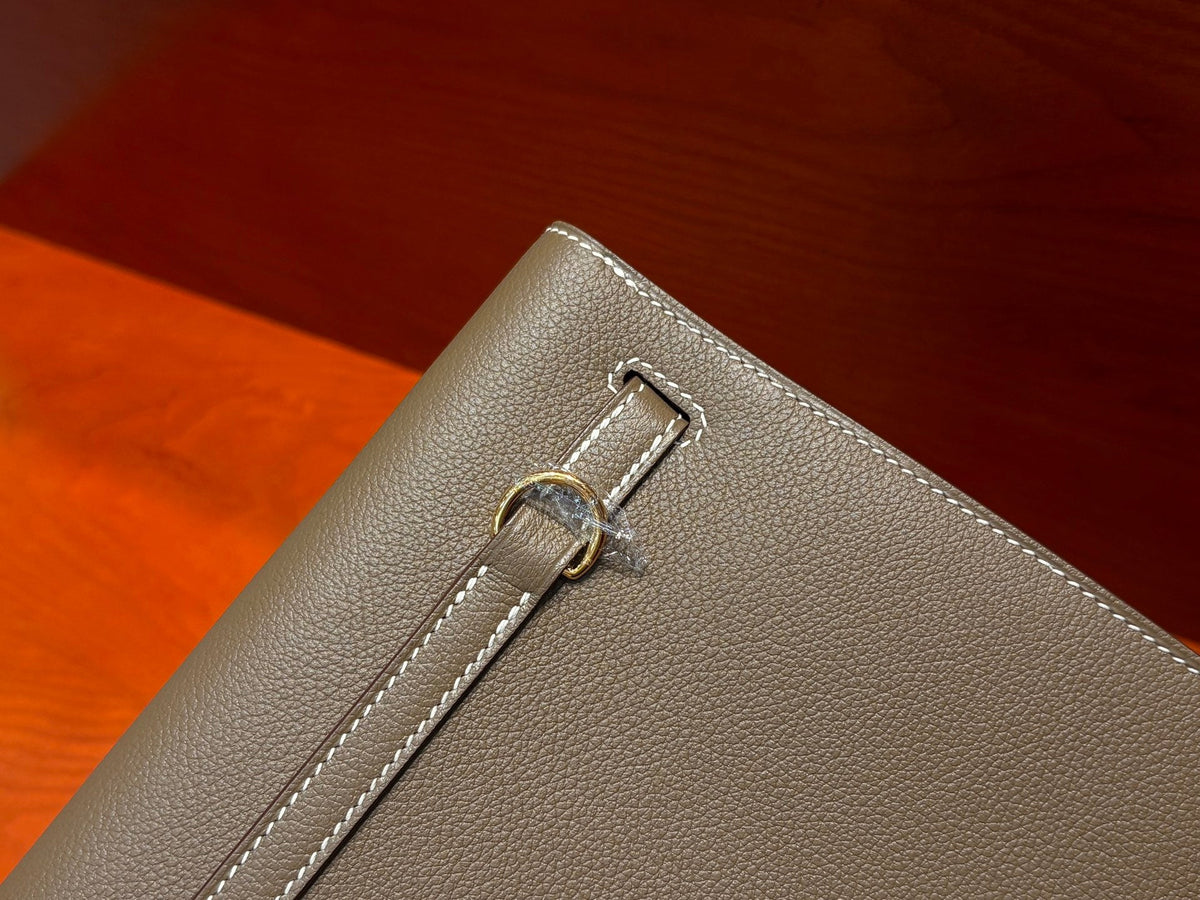 High-end Hermes 2026 Kelly Danse 22cm Elephant Grey Evercolor Leather
