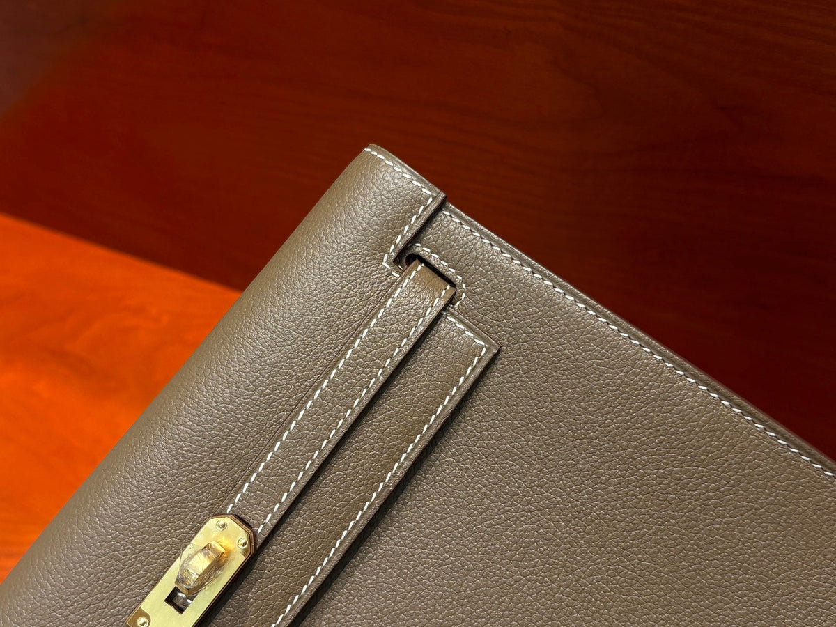 High-end Hermes 2026 Kelly Danse 22cm Elephant Grey Evercolor Leather