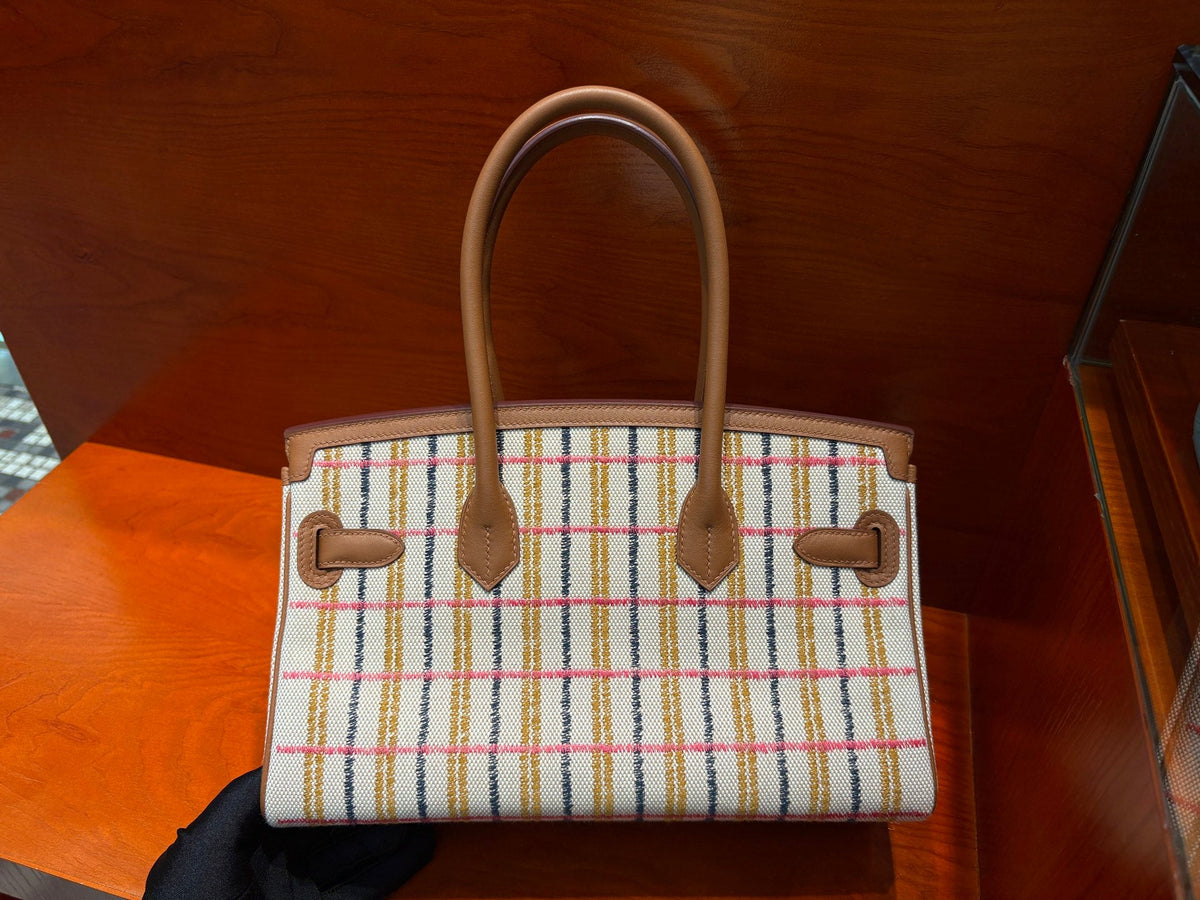 High-end Hermes 2026 Birkin Bag 29cm Gold Swift Leather And Canvas
