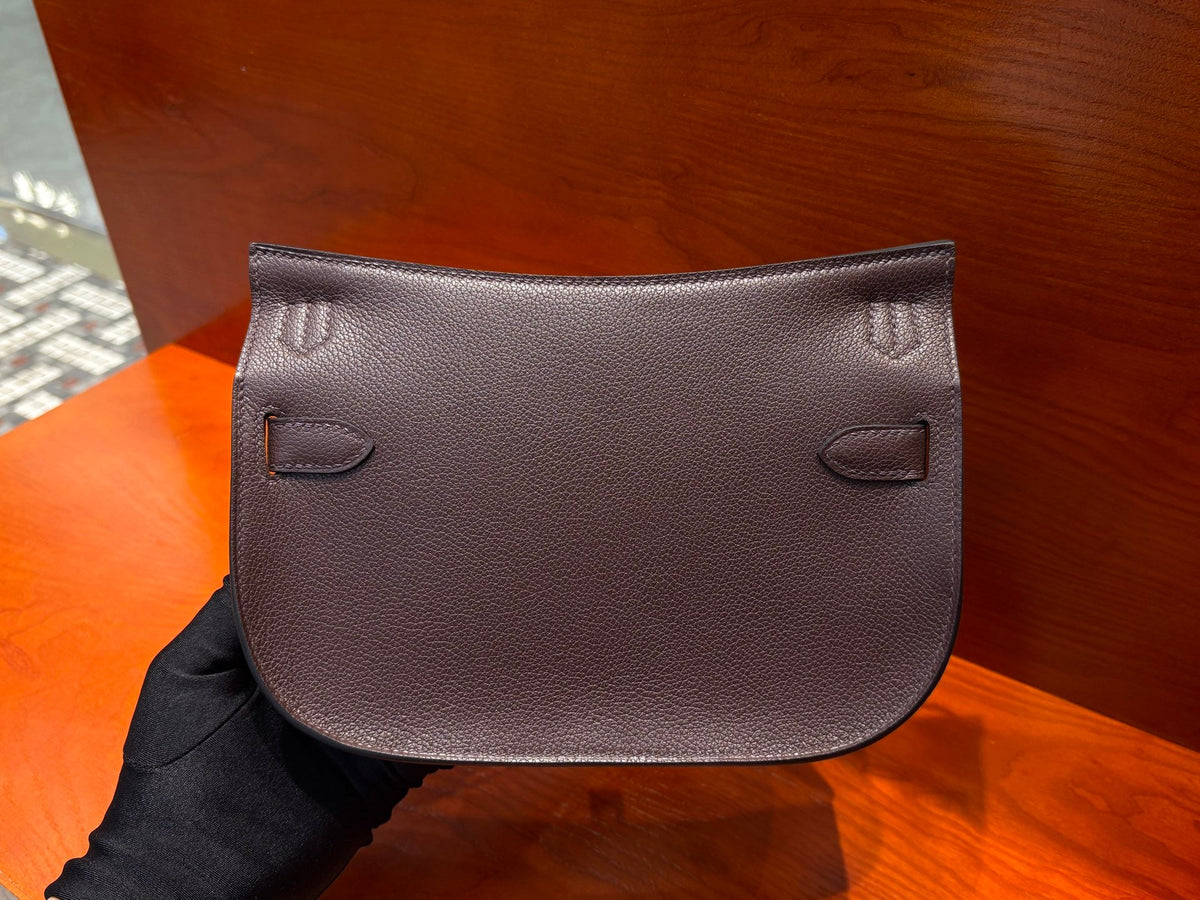 High-end Hermes 2026 Mini Jypsiere Bag 22cm Chocolate Brown Swift Leather