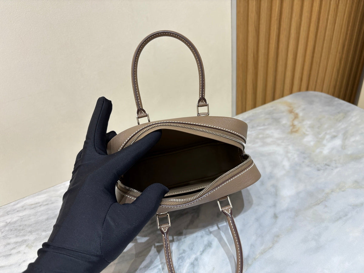 High-end Hermes 2026 Birkin 20cm Bouclerie Casaque Bag Black Goatskin Leather