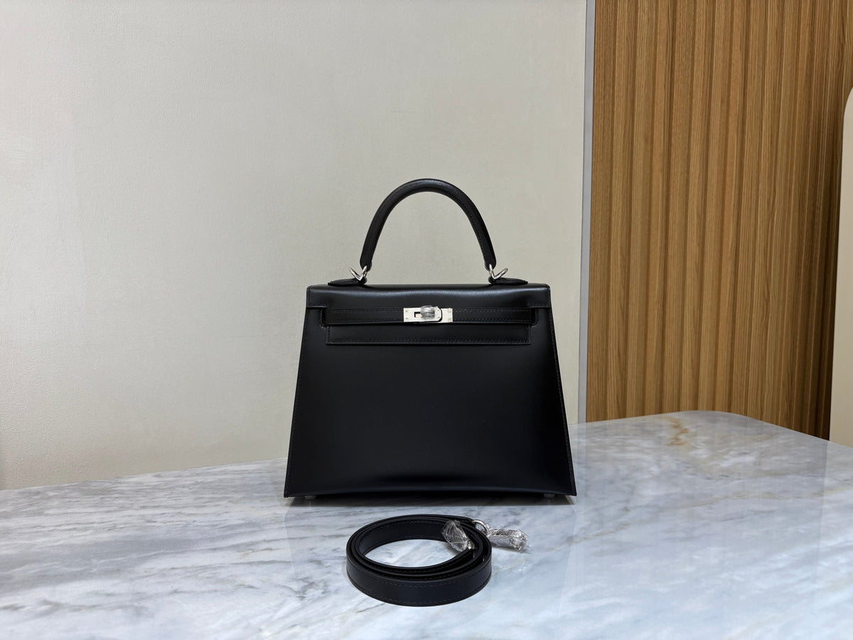High-end Hermes 2026 Kelly Bag 25cm Box Calf Leather