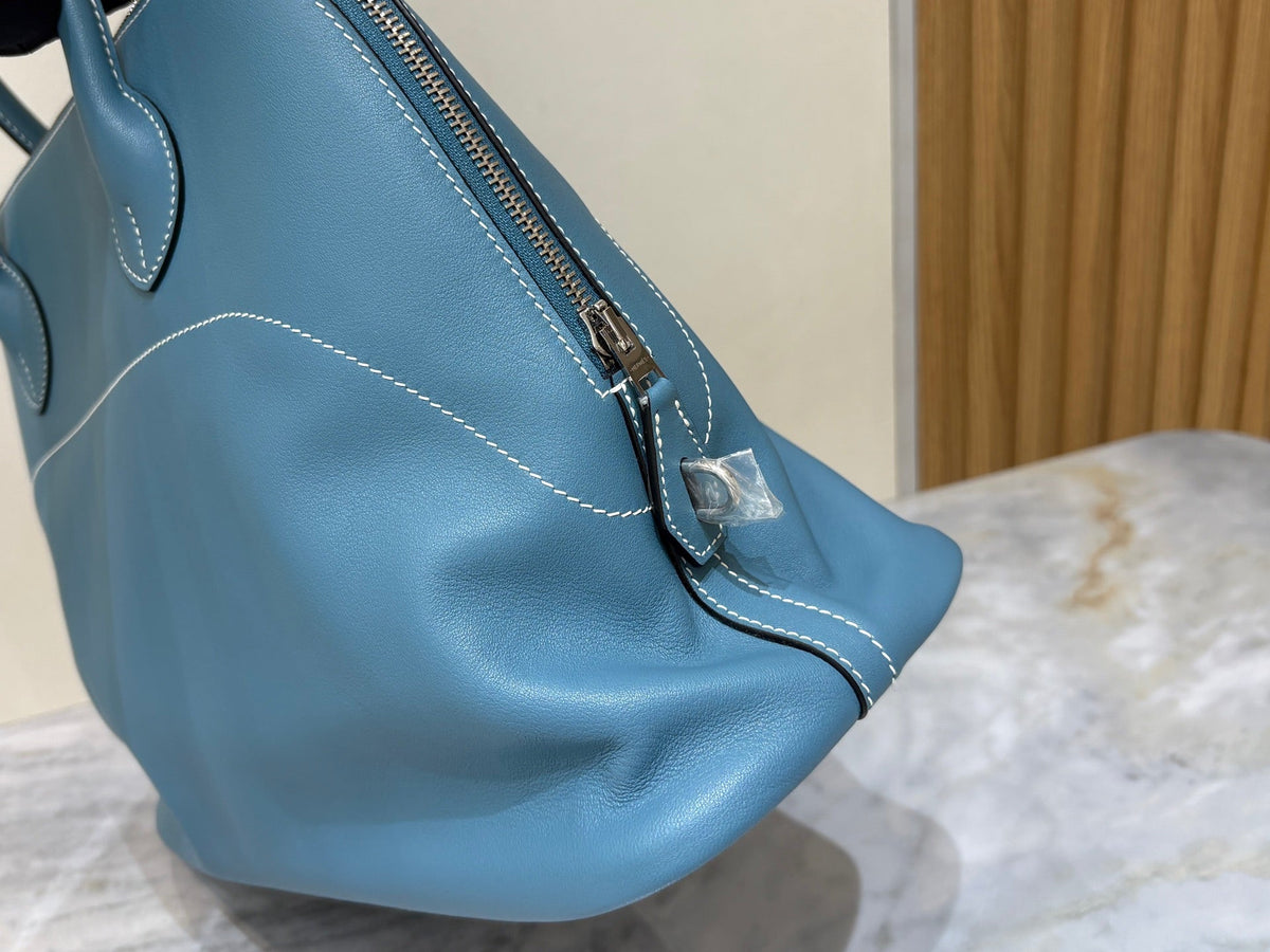 High-end Hermes 2026 Bolide Relax 35cm Bag Blue Swift Leather