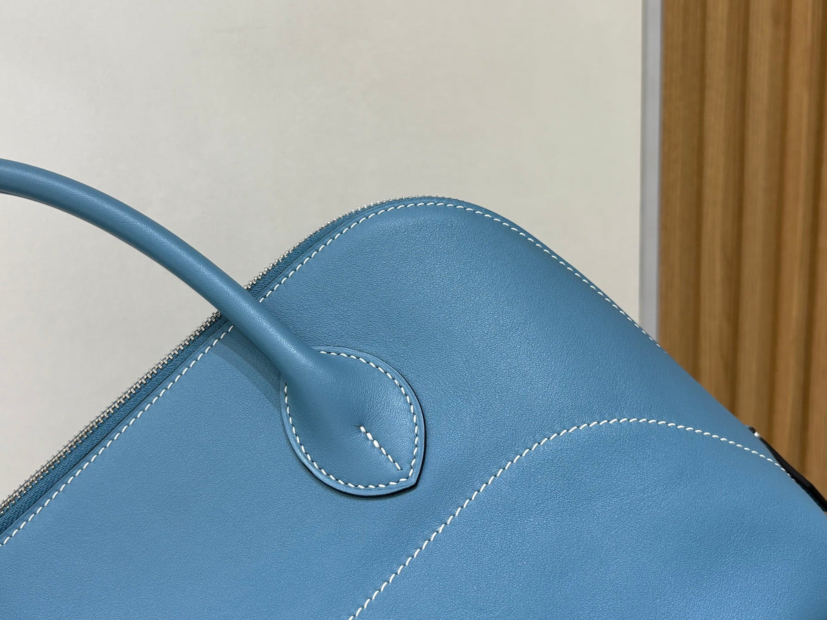 High-end Hermes 2026 Bolide Relax 35cm Bag Blue Swift Leather