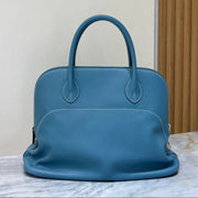 High-end Hermes 2026 Bolide Relax 35cm Bag Blue Swift Leather