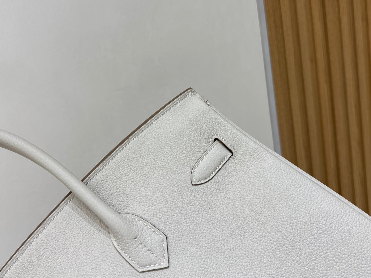 High-end Hermes 2026 Birkin Bag 35cm Glacier White Togo Leather