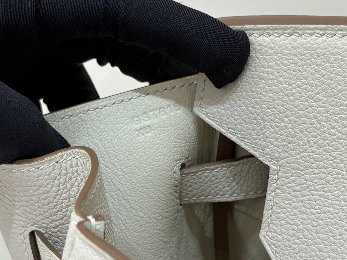 High-end Hermes 2026 Birkin Bag 35cm Glacier White Togo Leather