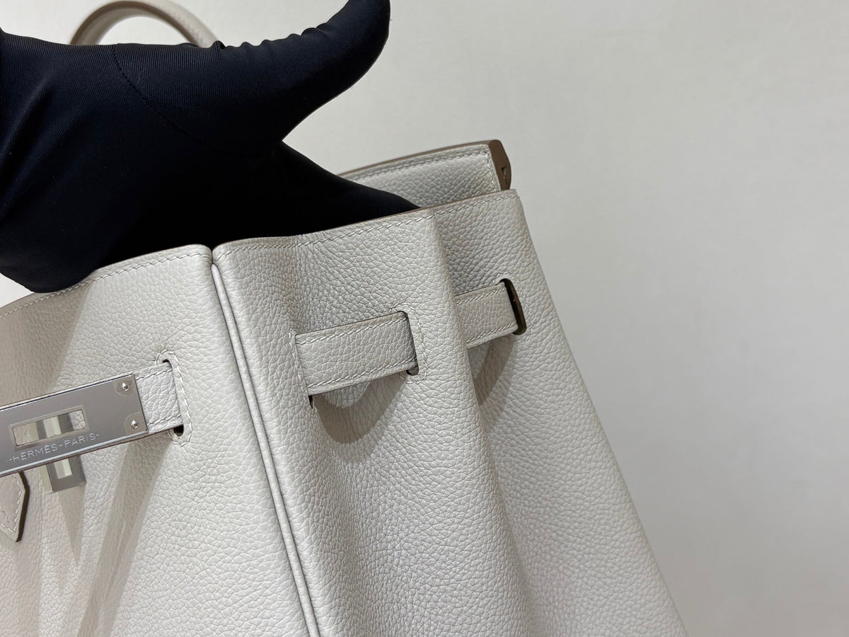 High-end Hermes 2026 Birkin Bag 35cm Glacier White Togo Leather