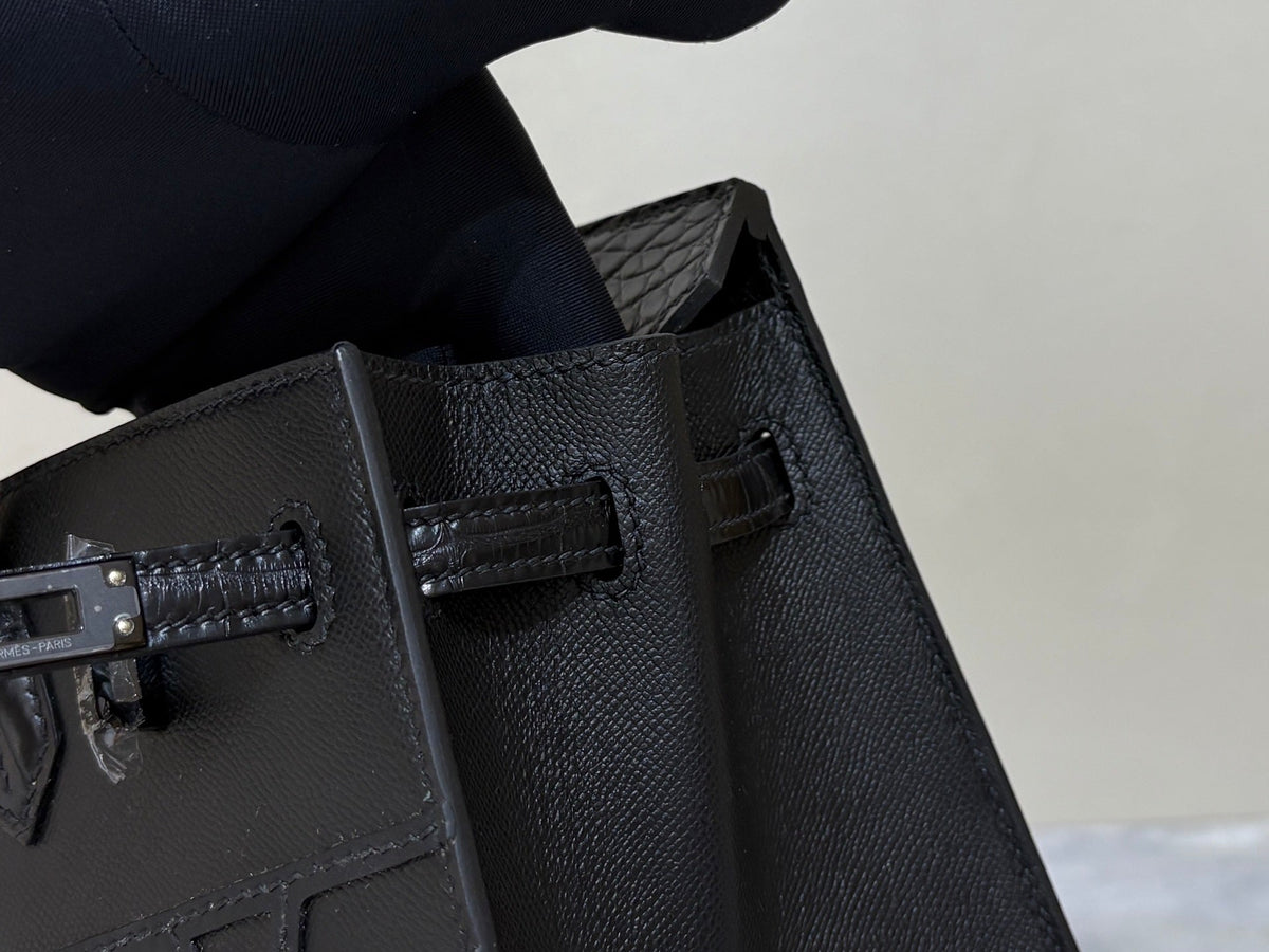 High-end Hermes 2026 Birkin Faubourg 20cm Midnight Black Matte Alligator