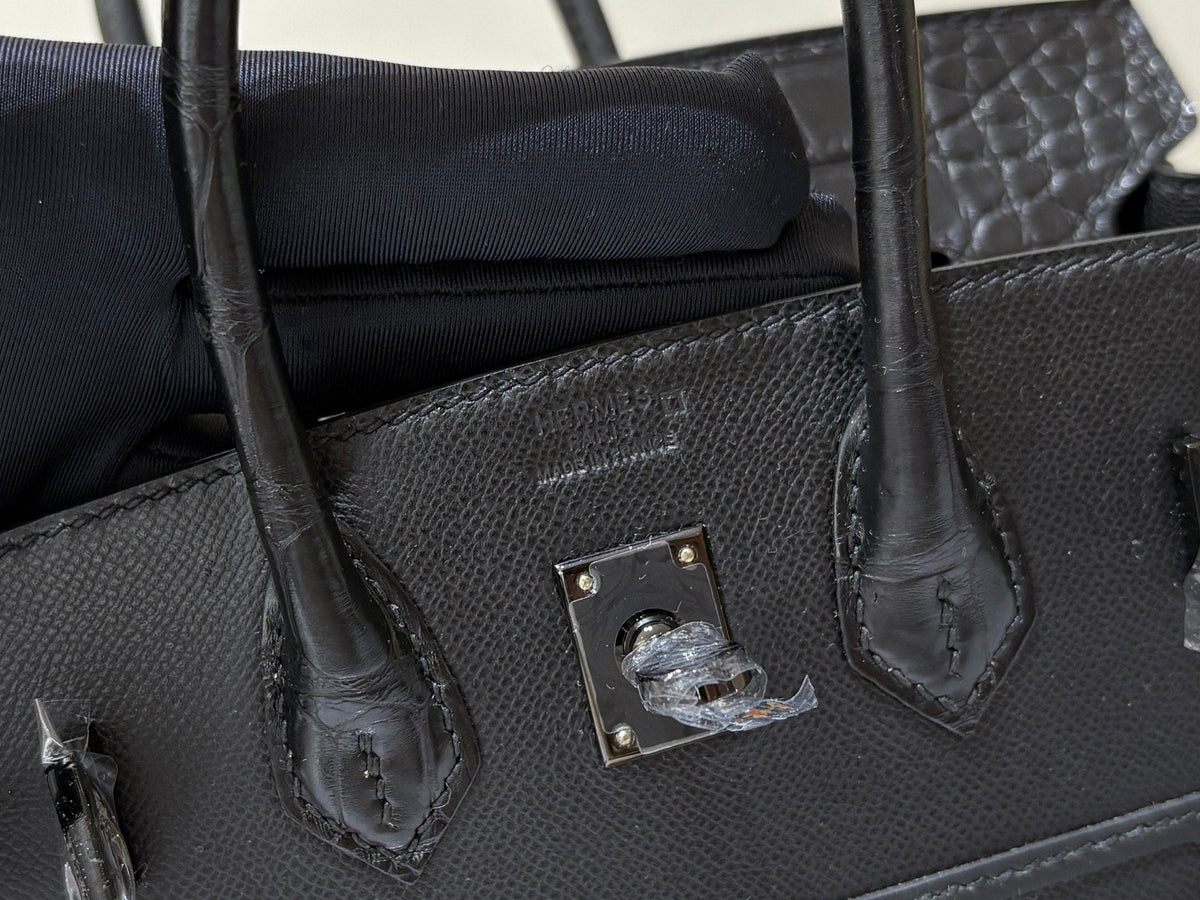 High-end Hermes 2026 Birkin Faubourg 20cm Midnight Black Matte Alligator
