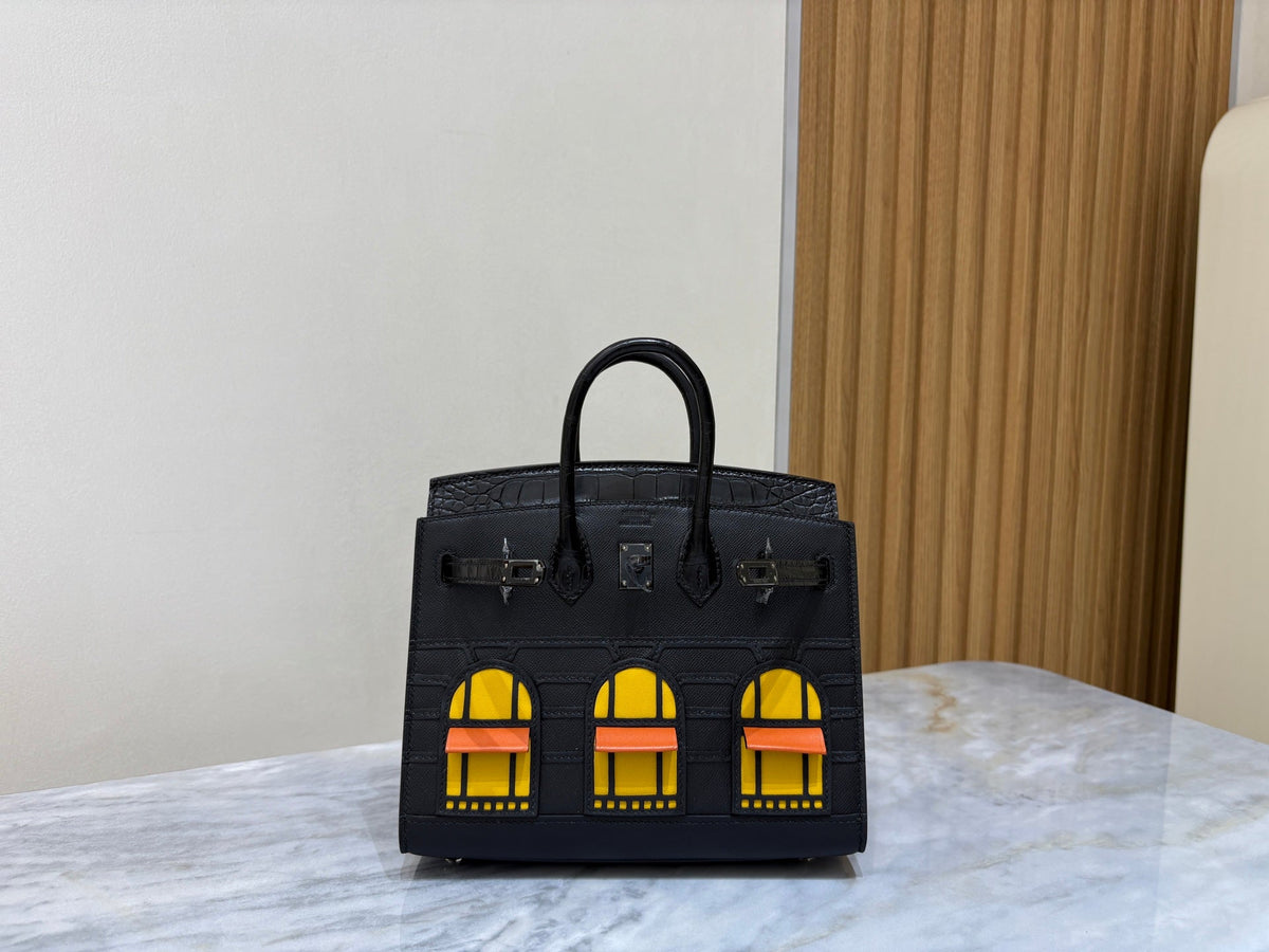 High-end Hermes 2026 Birkin Faubourg 20cm Midnight Black Matte Alligator