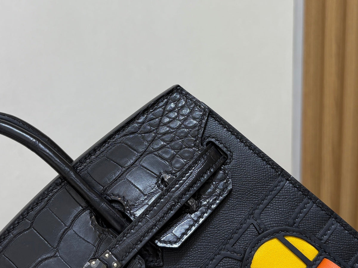 High-end Hermes 2026 Birkin Faubourg 20cm Midnight Black Matte Alligator