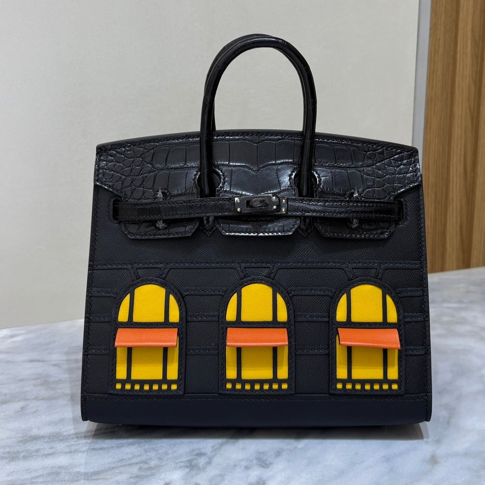 High-end Hermes 2026 Birkin Faubourg 20cm Midnight Black Matte Alligator