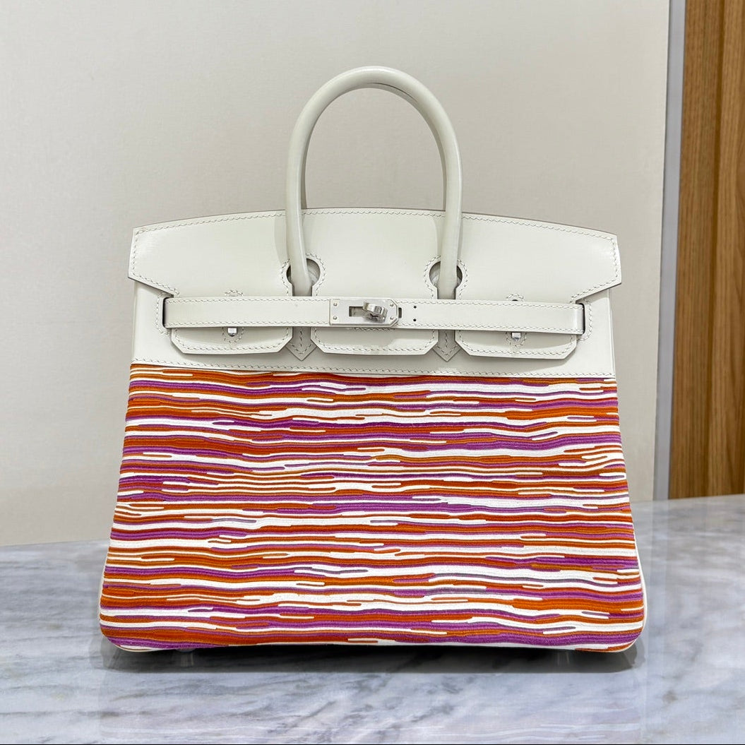 High-end Hermes 2026 Birkin 35 Vibrato Bag Cream White Box Calf