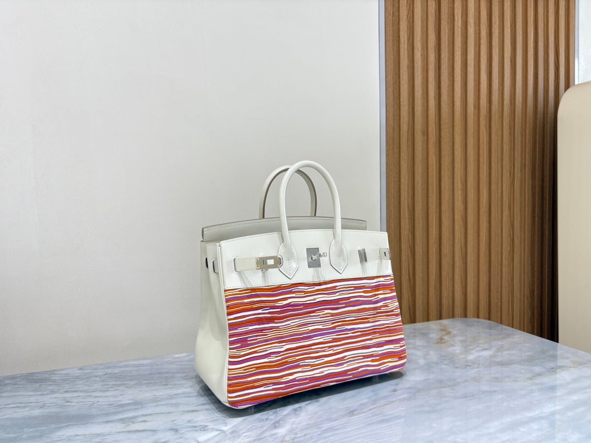 High-end Hermes 2026 Birkin 35 Vibrato Bag Cream White Box Calf