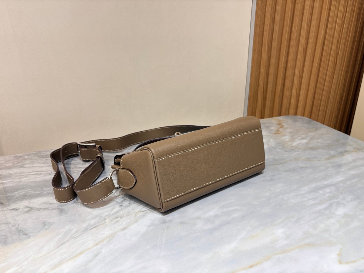 High-end Hermes 2026 Kelly Messenger 25cm Bag Evercolor Leather