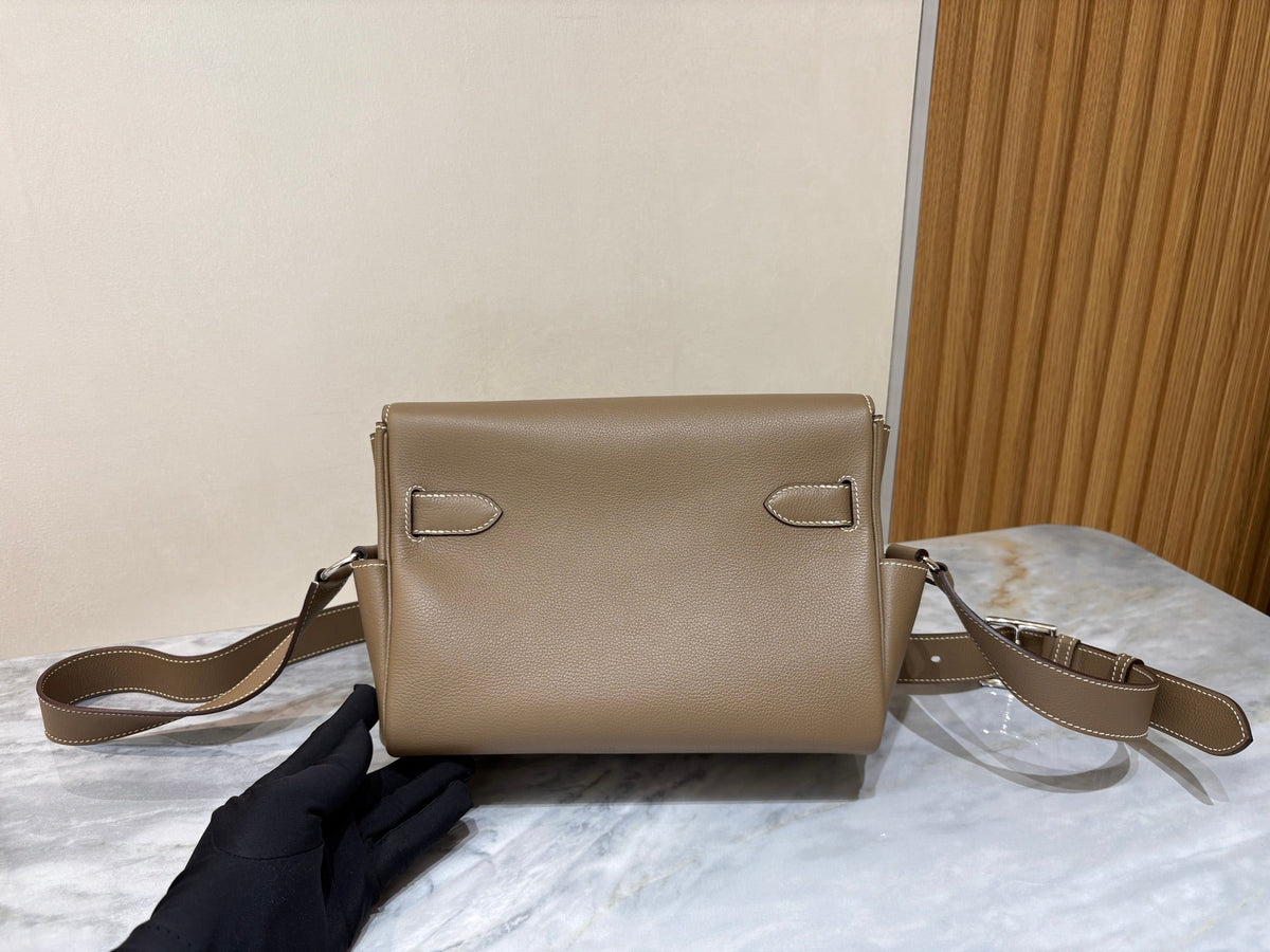 High-end Hermes 2026 Kelly Messenger 25cm Bag Evercolor Leather
