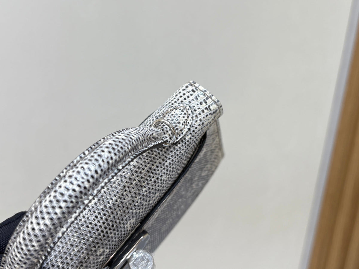 High-end Hermes 2026 Mini Kelly II 19cm Bag Lizard Skin
