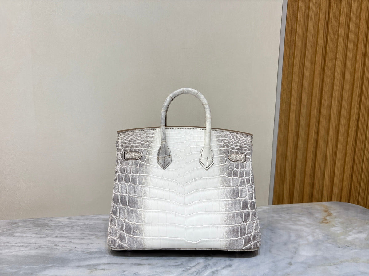 High-end Hermes 2026 Birkin Himalaya 25cm Niloticus Crocodile Leather