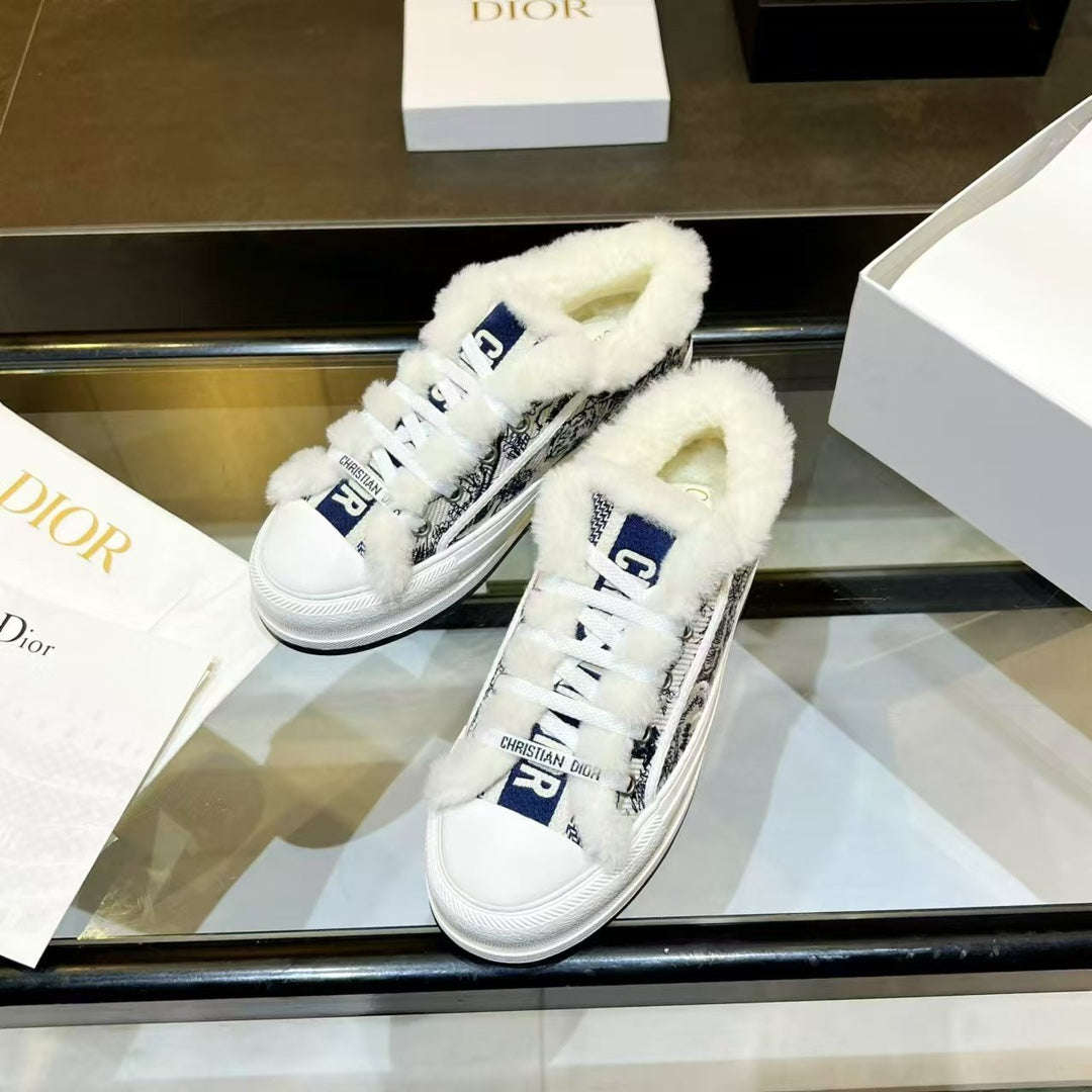 Dior 2026 Walk'n'Dior Wool Platform Sneakers Canvas 960118