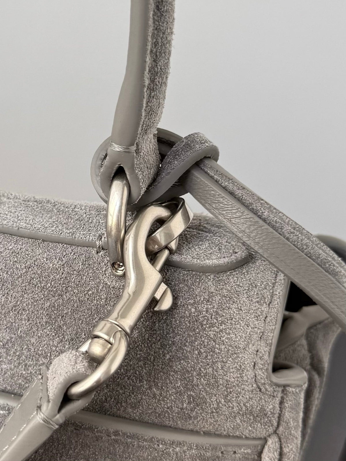 Balenciaga 2026 Rodeo Bag Silver Buckle Suede Leather