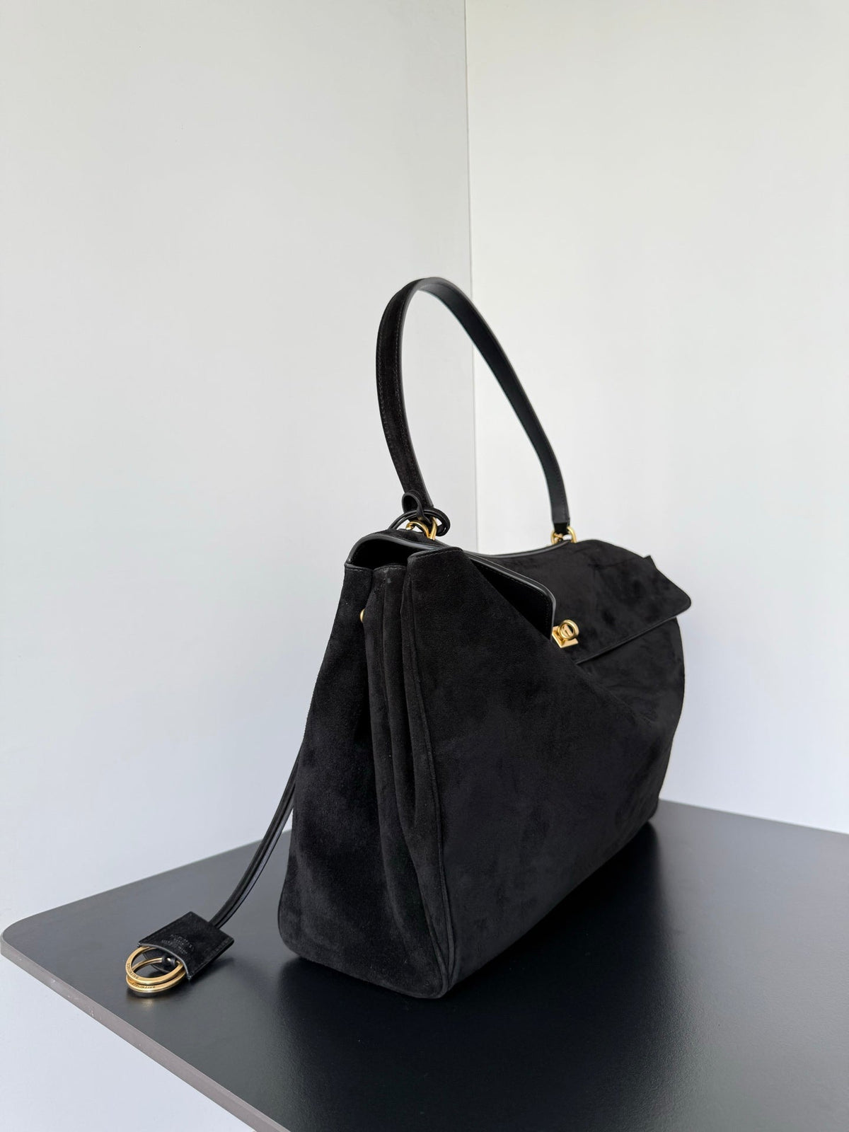 Balenciaga 2026 Rodeo Bag Gold Buckle Suede Leather