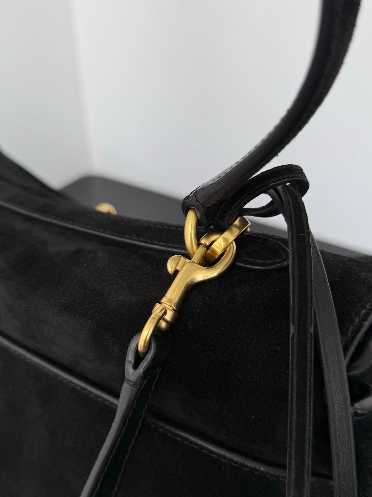 Balenciaga 2026 Rodeo Bag Gold Buckle Suede Leather