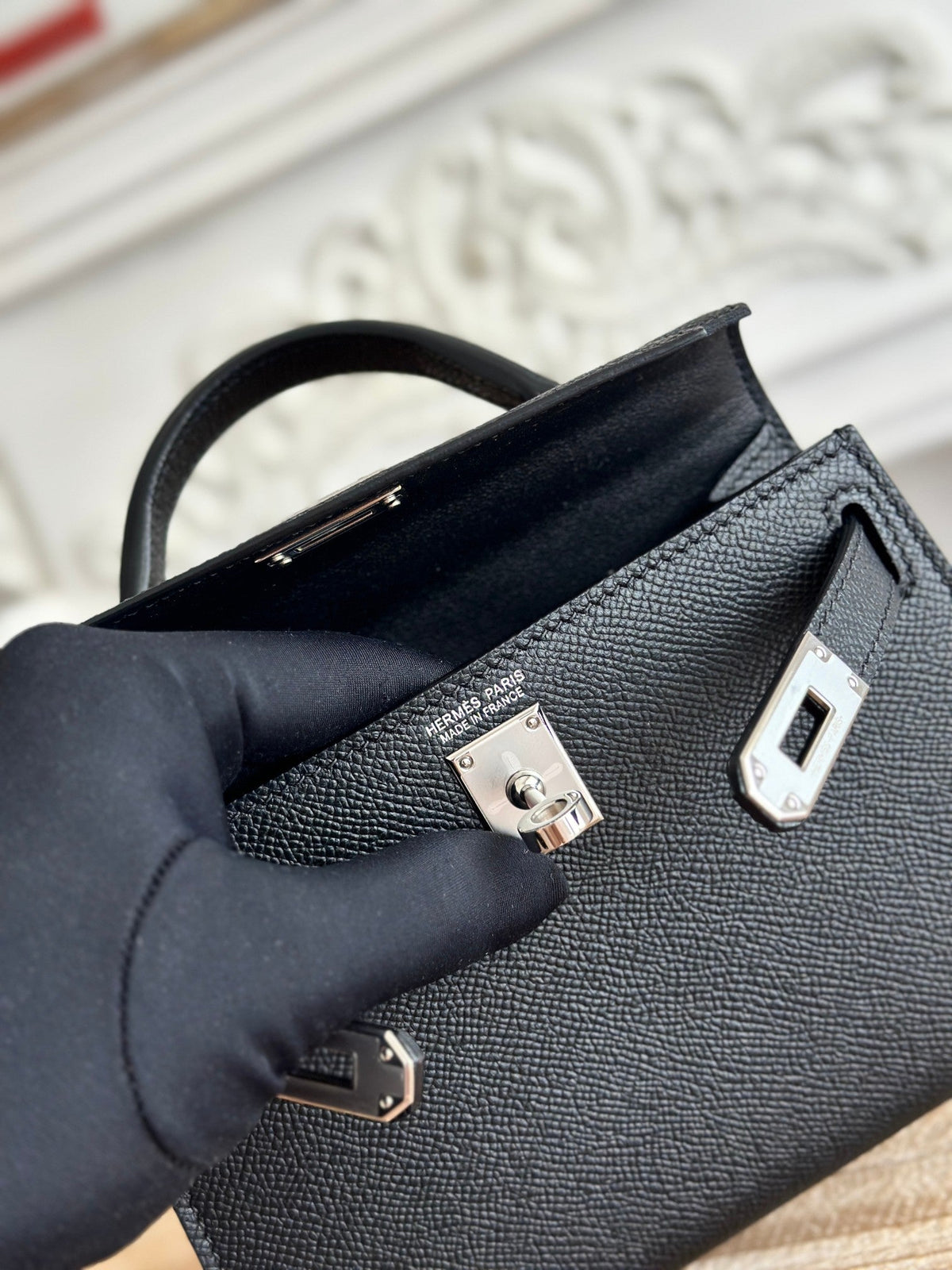 High-end Hermes 2026 Mini Kelly II 19cm Bag Epsom Leather 1