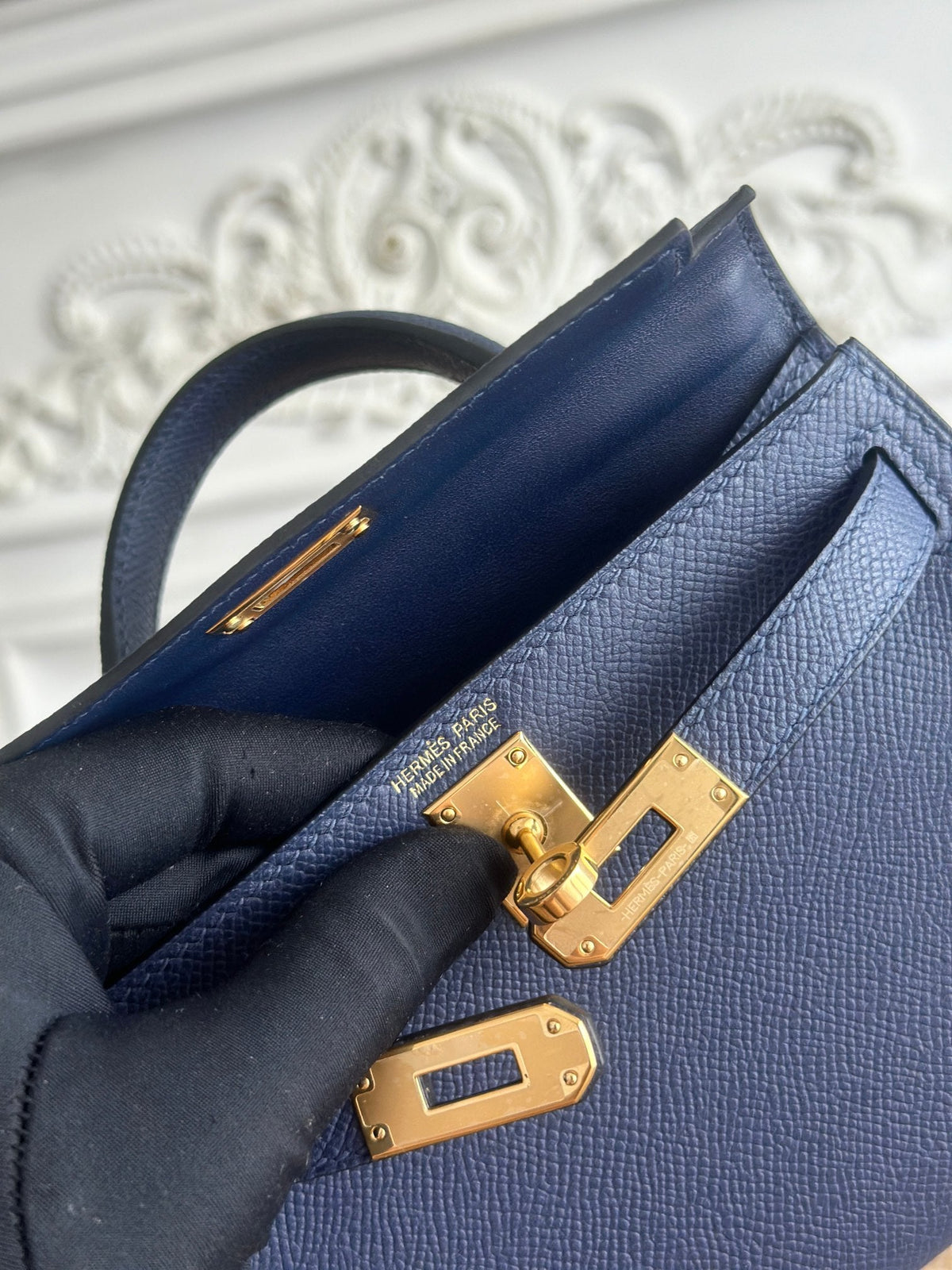 High-end Hermes 2026 Mini Kelly II 19cm Bag Epsom Leather 5