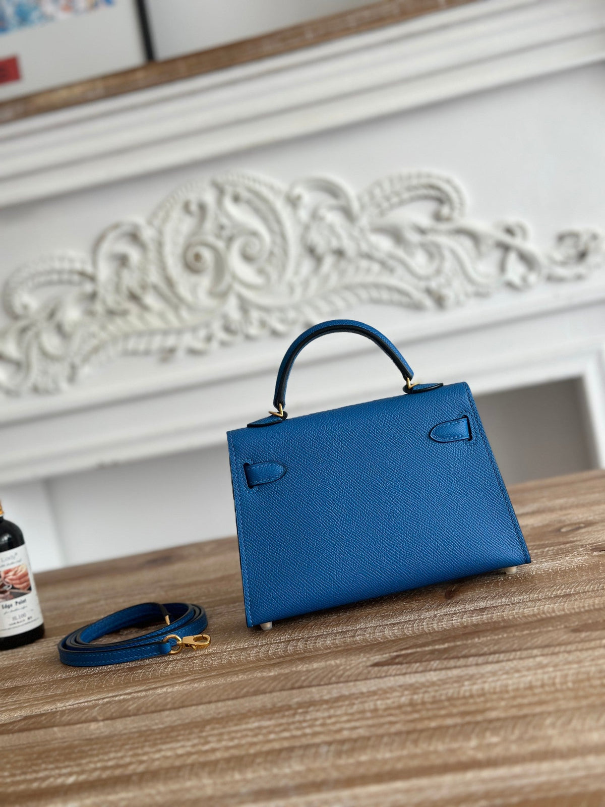 High-end Hermes 2026 Mini Kelly II 19cm Bag Epsom Leather 4