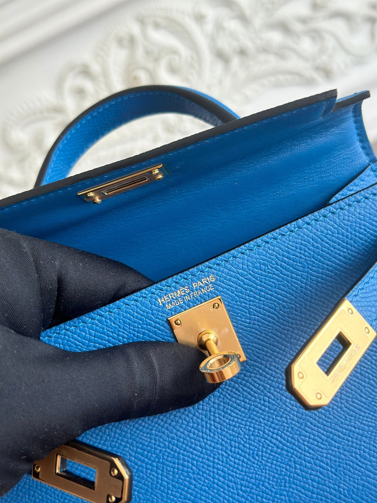 High-end Hermes 2026 Mini Kelly II 19cm Bag Epsom Leather 4