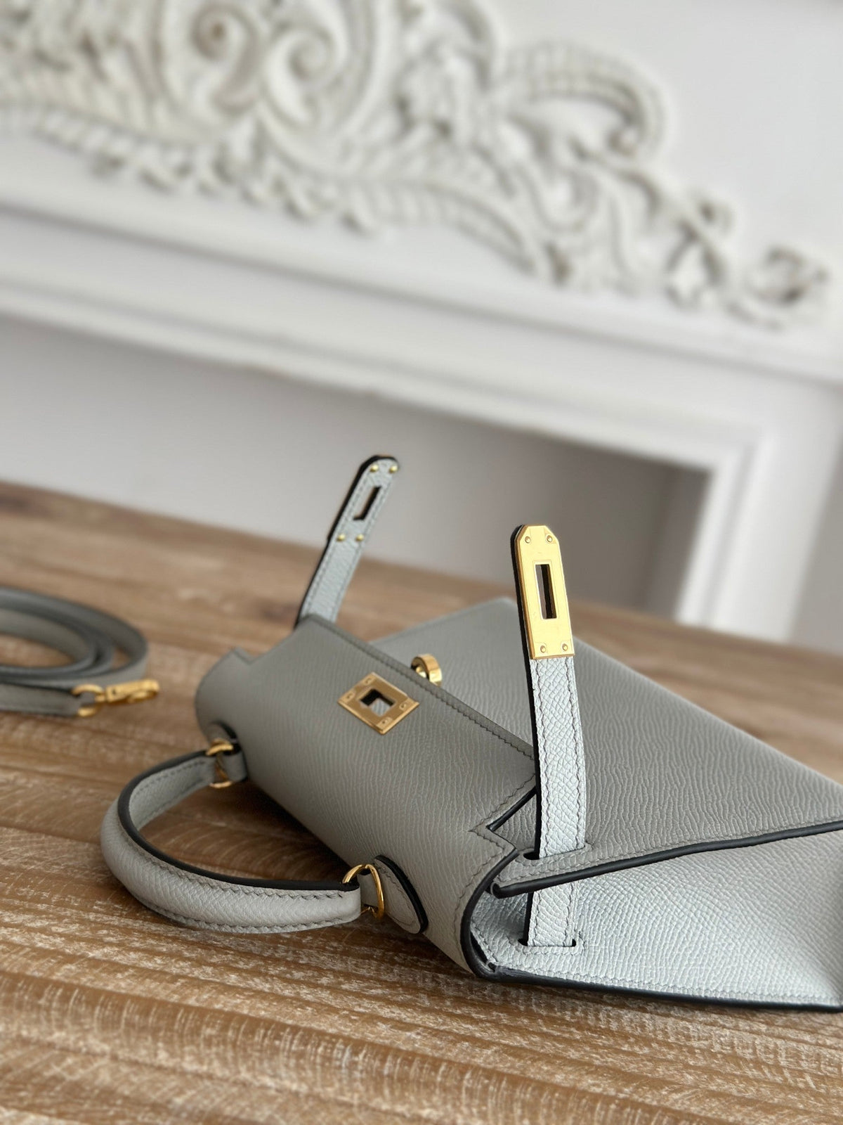High-end Hermes 2026 Mini Kelly II 19cm Bag Epsom Leather 3