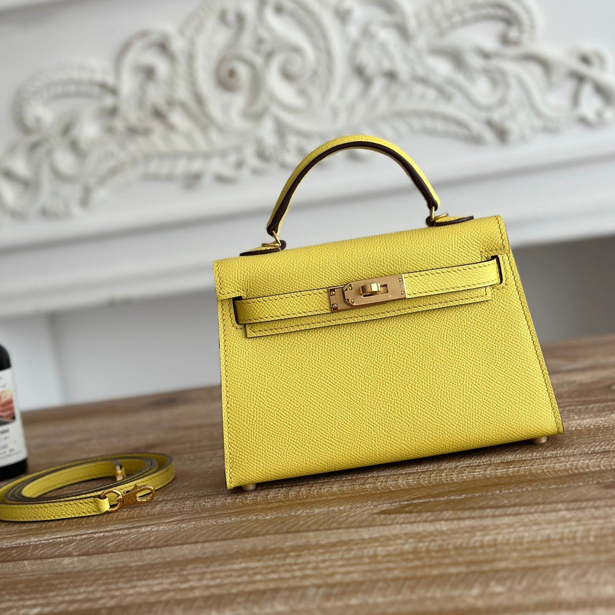 High-end Hermes 2026 Mini Kelly II 19cm Bag Epsom Leather 2