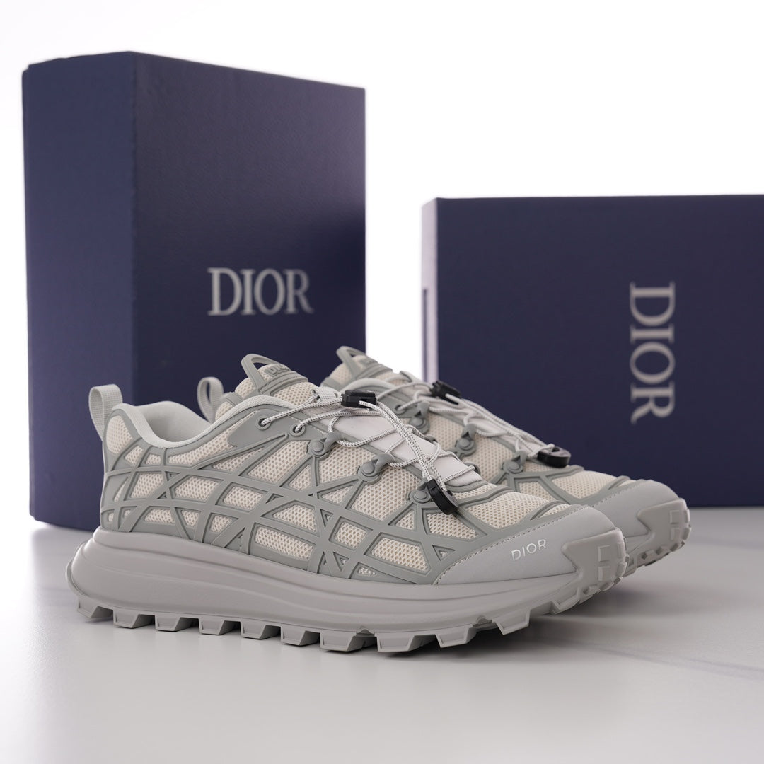 CD B31 SNEAKER BEIGE AND GRAY MESH FABRIC