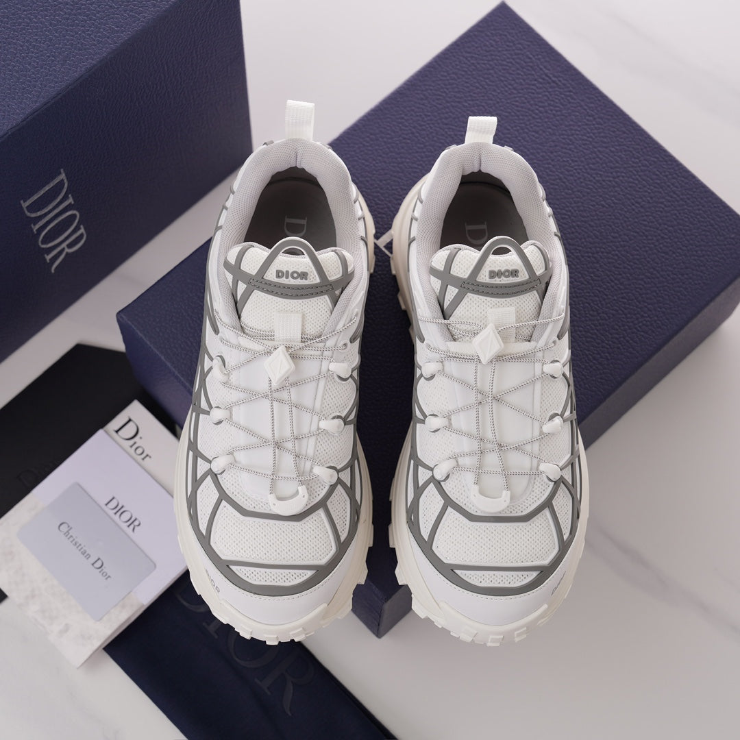 CD B31 SNEAKER WHITE AND GRAY MESH FABRIC