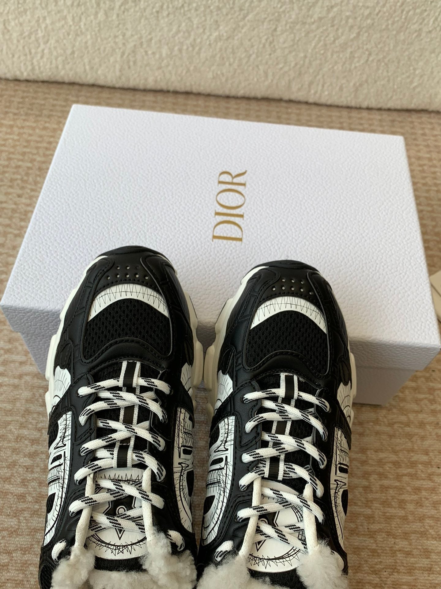 CD Chrono Sneaker In Black Mesh Fabric 998702