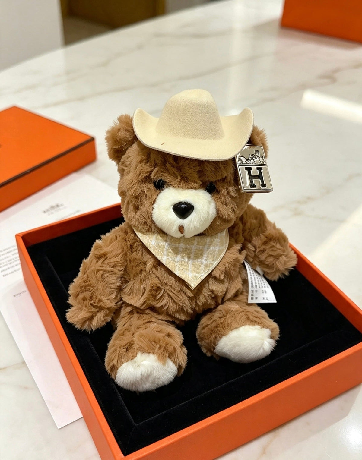 Hermes Cowboy Teddy Bear Charm