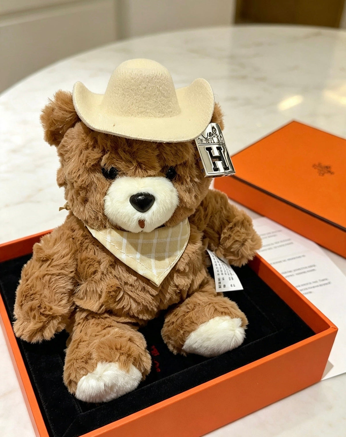 Hermes Cowboy Teddy Bear Charm