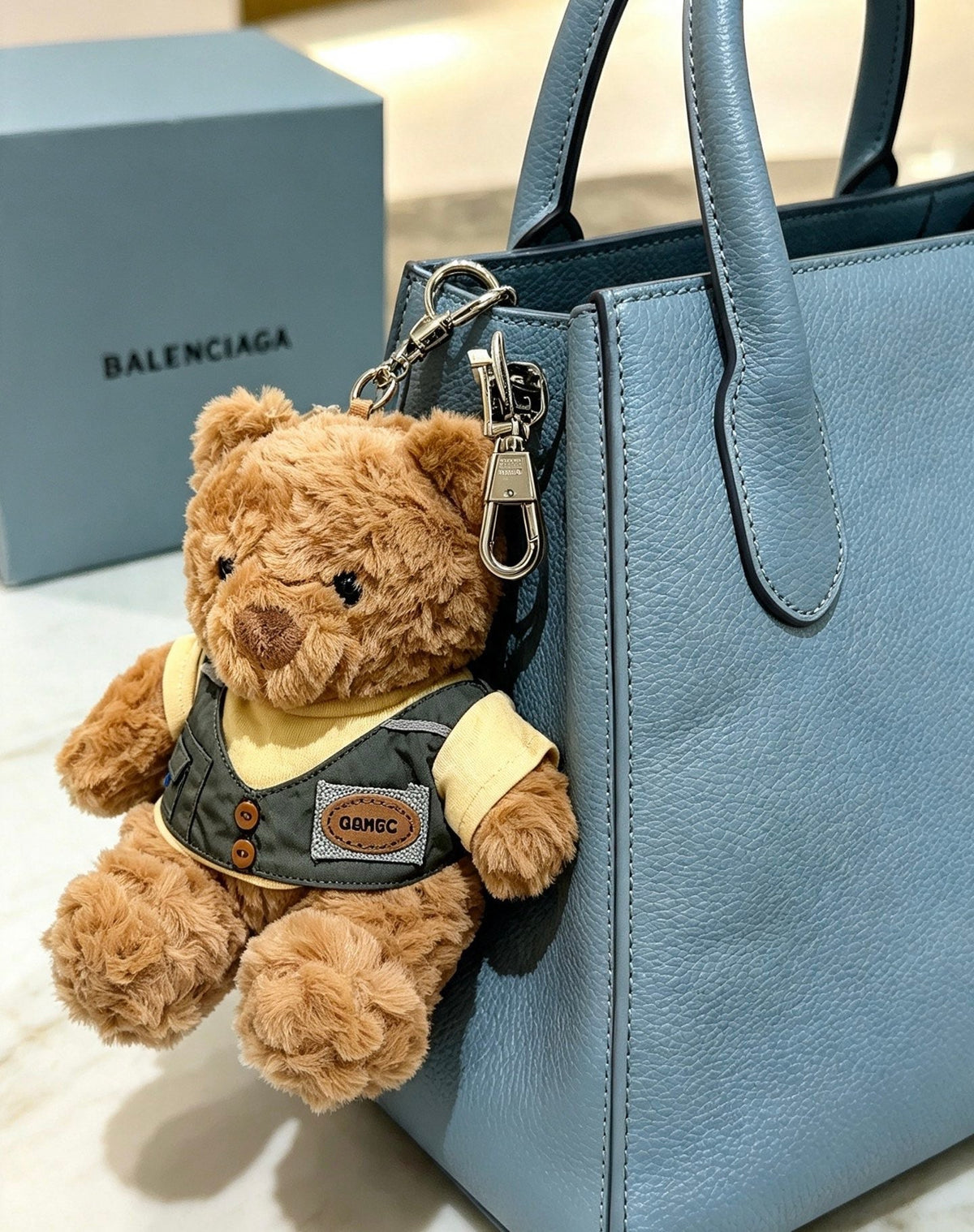 Balenciaga Brown Plush Bear Charm