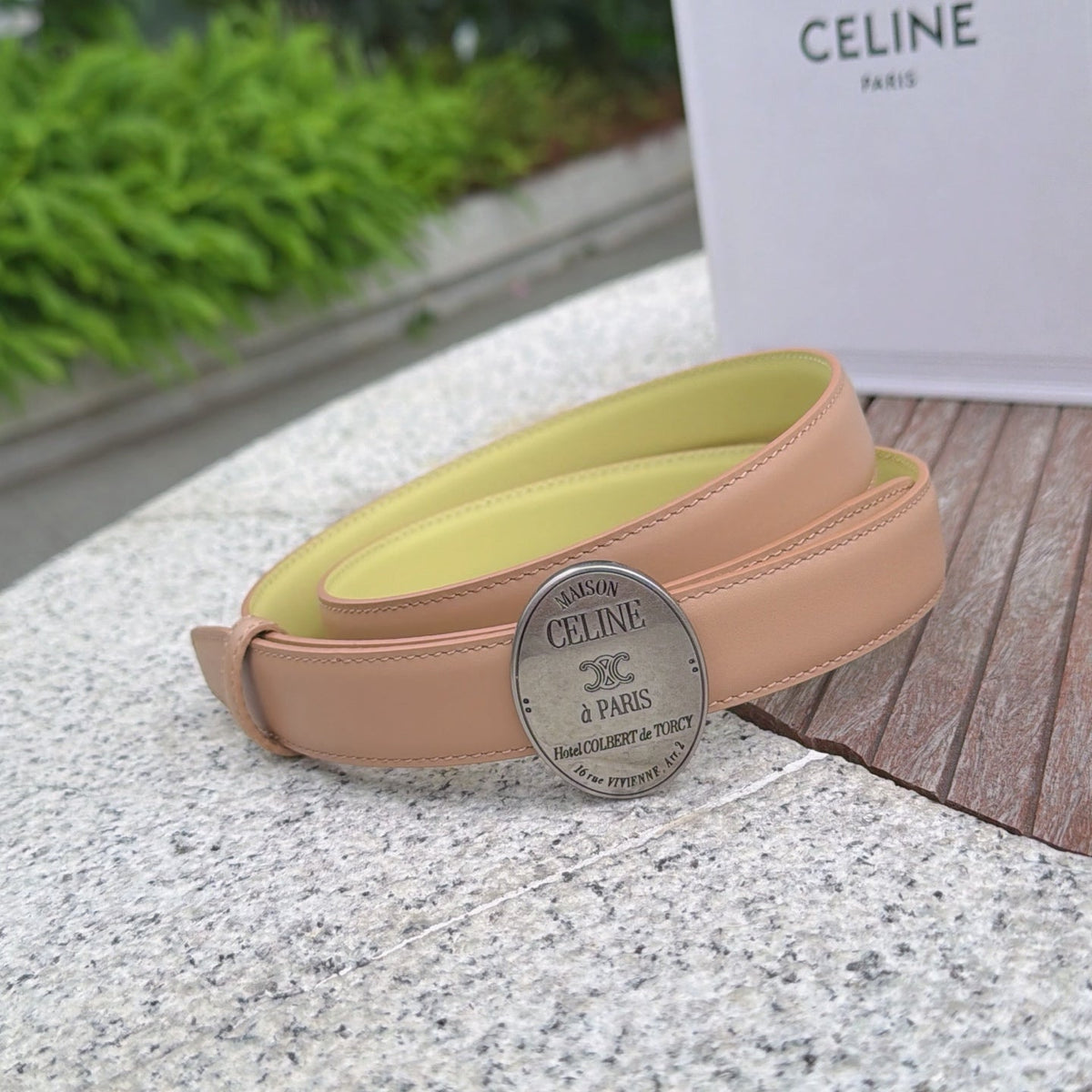 Celine 4.5cm Belt Buckle 2.5cm Width Leather 1