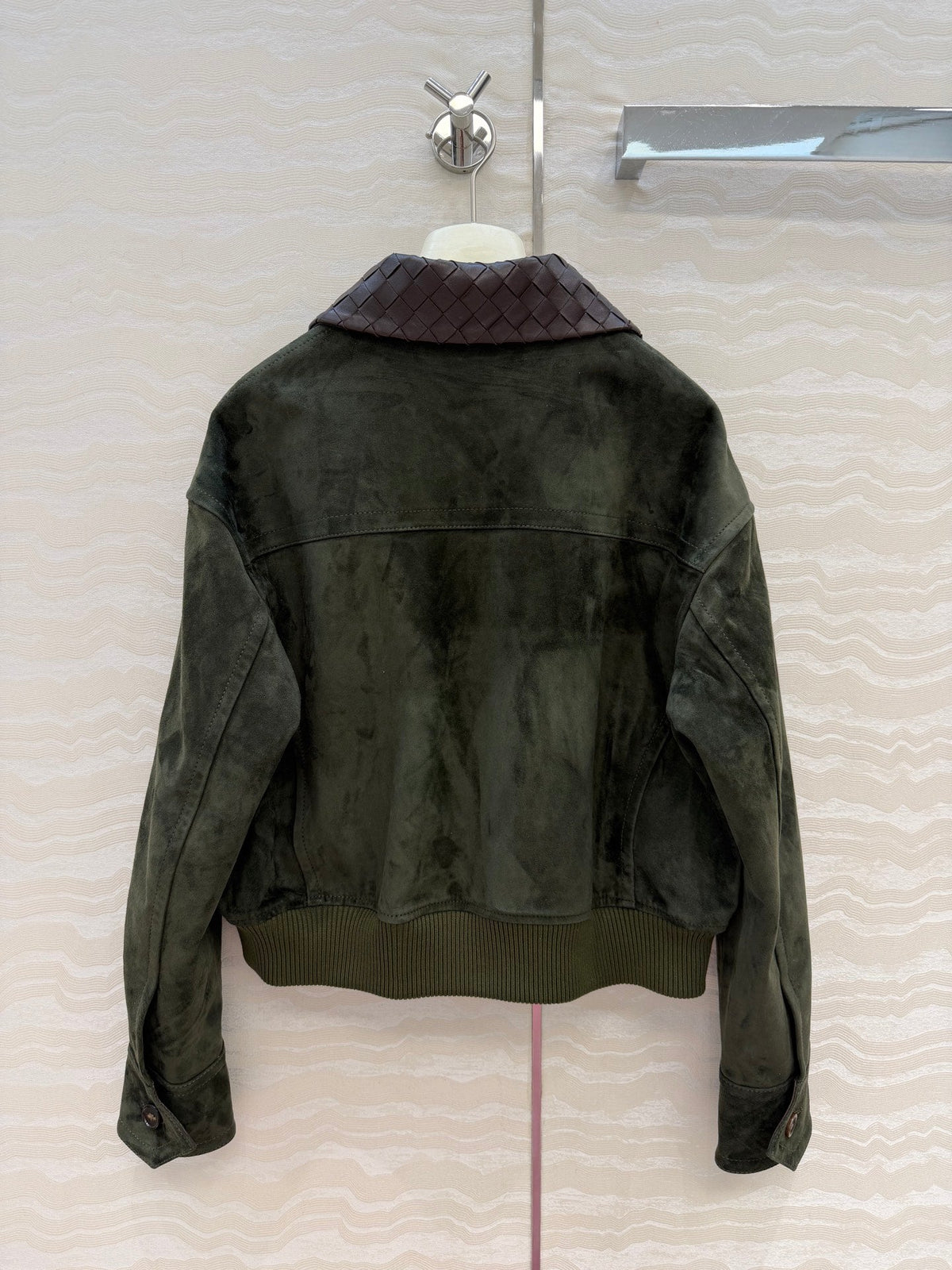 Bottega Veneta 2026 Intrecciato Jacket Suede 370783