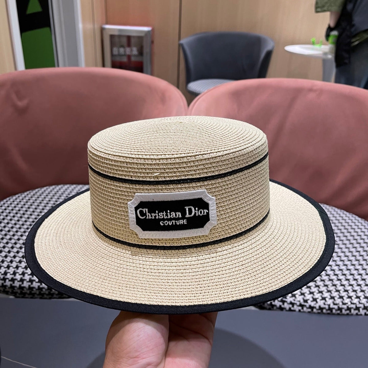 Dior Logo Straw Hat 491785