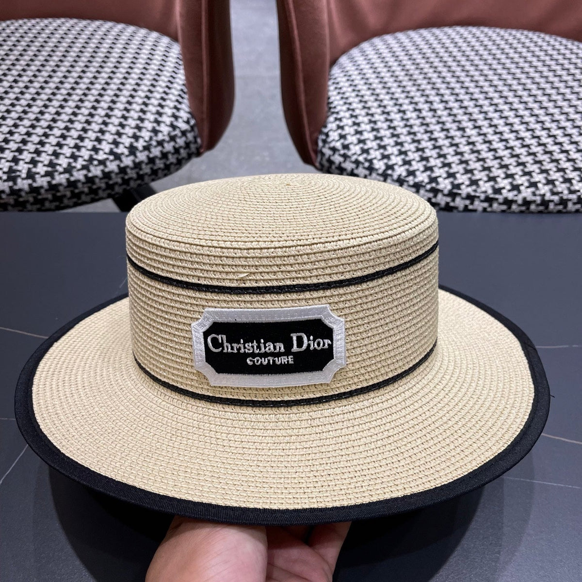 Dior Logo Straw Hat 491785